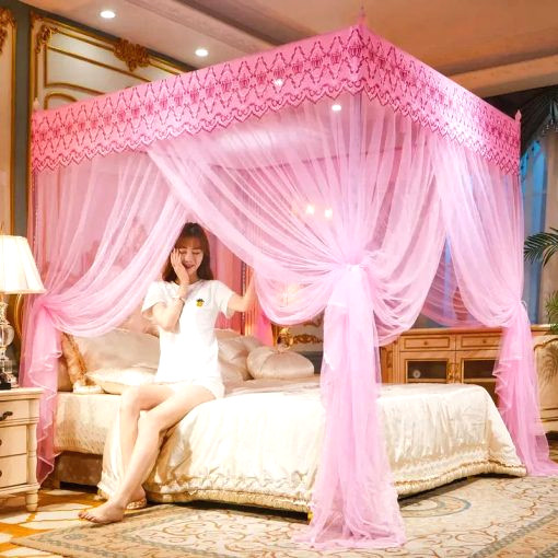 mosquito net four poster bed 4