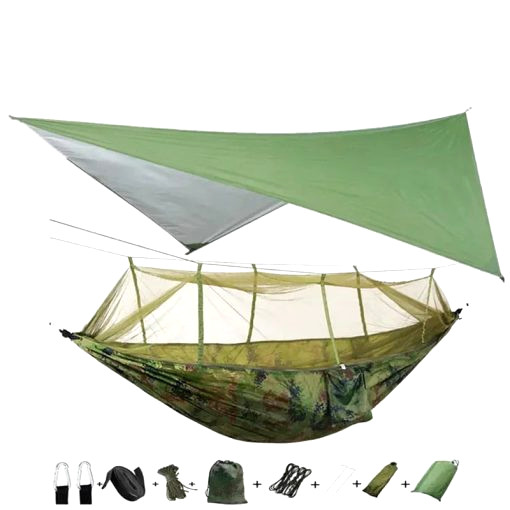 mosquito net hammock and tarpaulin 2