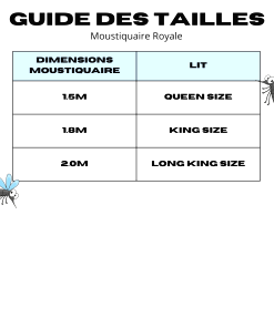 moustiquaire guide taille 8