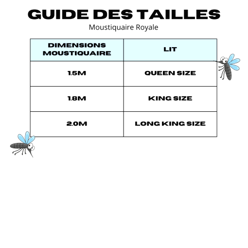 moustiquaire guide taille 8