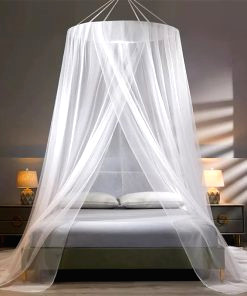 white mosquito net bedspread 2